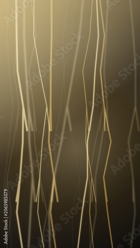Abstract golden lines on a gradient background