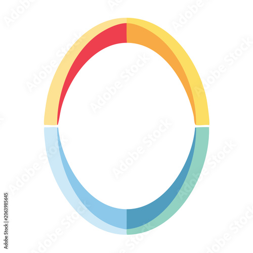 Colorful circular gradient icon on transparent background