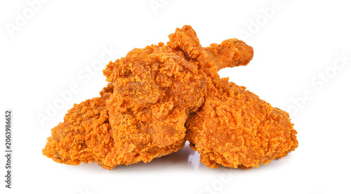 Crispy fried chicken isolated on transparent background. PNG