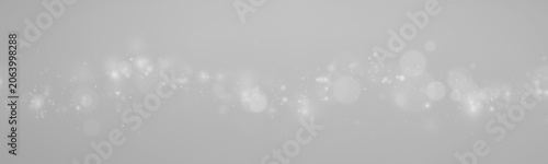 Floating sparkles shine in dark blurred space. Gentle motion creates dreamy atmosphere effect. Useful PNG design