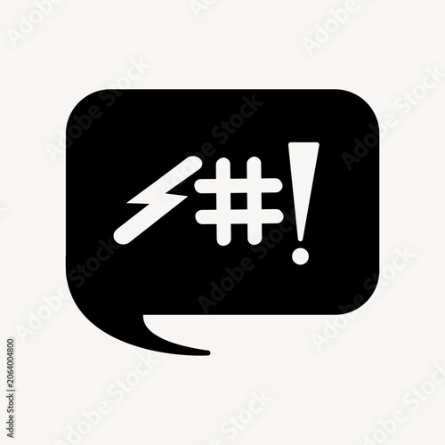 Verbal abuse flat icon design