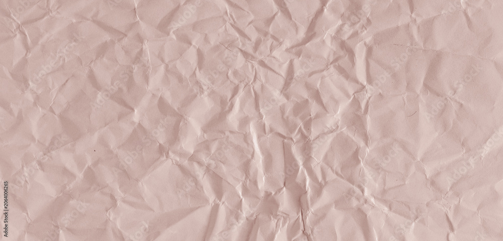 Fototapeta premium Crumpled Brown paper texture background with copy space
