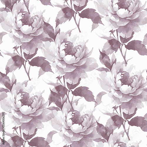 Watercolor Floral Seamless Pattern Design for Textiles and Decor