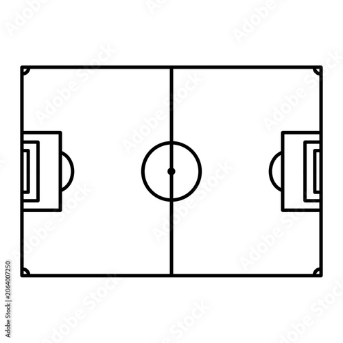 Football field line icon with simple and modern design
