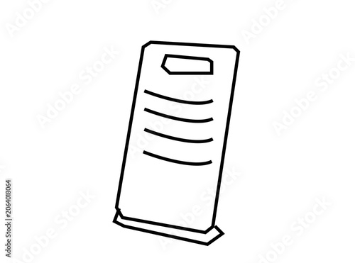 Bild auf Leinwand vector illustration of a washing board outline style icon