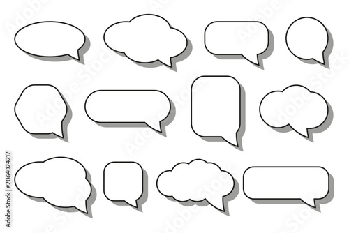 Speech Bubble Frames Set