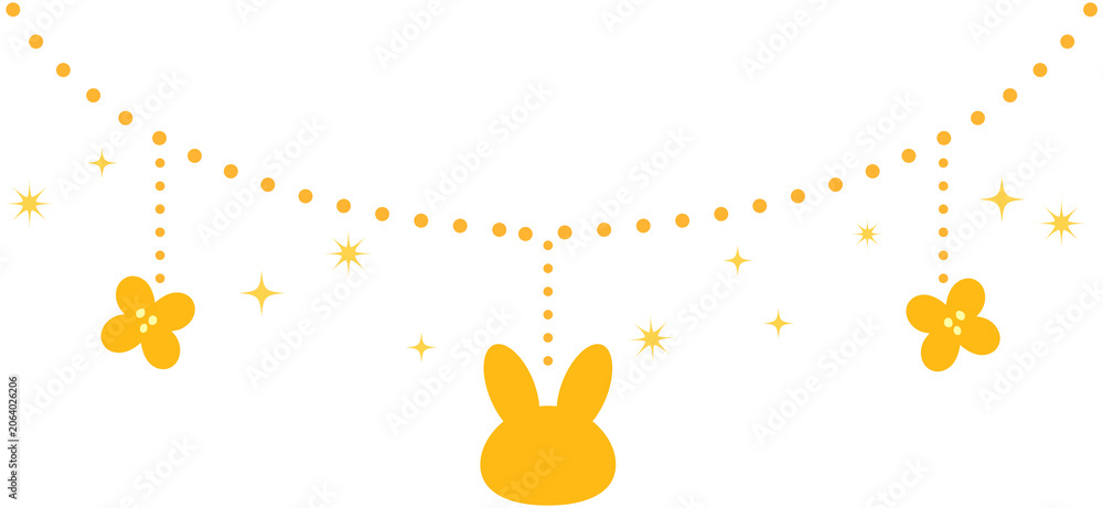 Fototapeta premium Mid Autumn Rabbit Corner Decoration