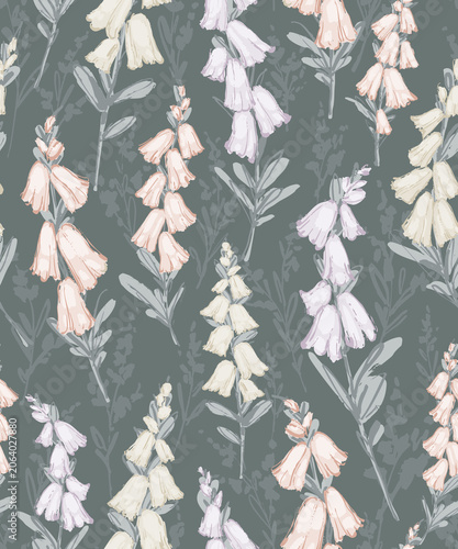 Dusky Meadow Bellflower Pattern