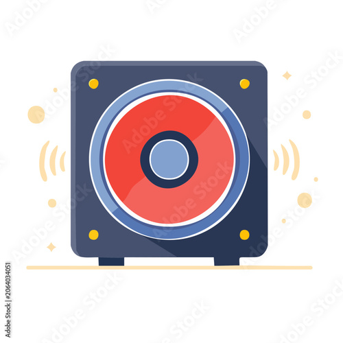 Flat design speaker illustration