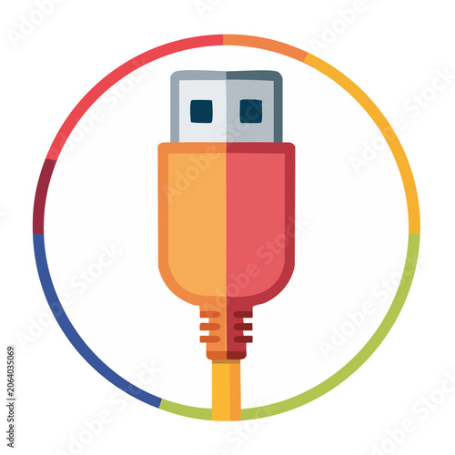 Flat design traffic light icon vector