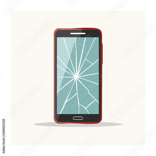 Smartphone with blue geometric pattern screen