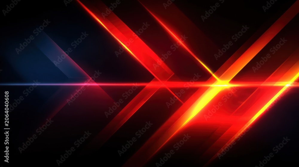 Obraz premium Abstract red and blue light streaks on dark background