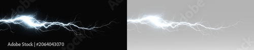 Fotografía bright thunder bolt striking with powerful electrical energy surge and brilliant