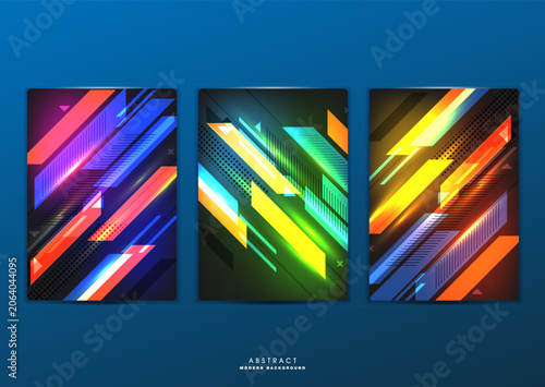 Flat vector. Minimal geometric background. Dynamic shapes composition. Eps10 vector.