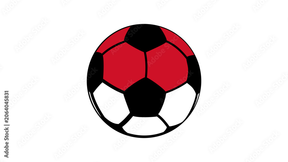 Fototapeta premium monaco football flag, color vector illustration