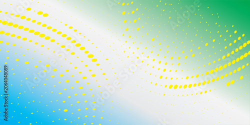 Gradient texture background pattern green white blue and yellow halftone dots with digital technology background. new eps future abstrack vector