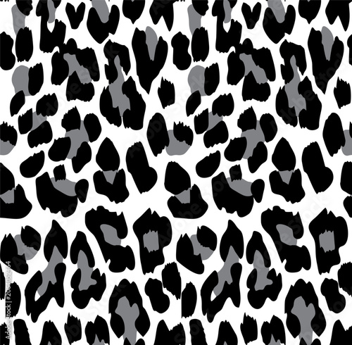 Canvas Print leopard animal skin seamless pattern, abstract safari texture textile, vector il
