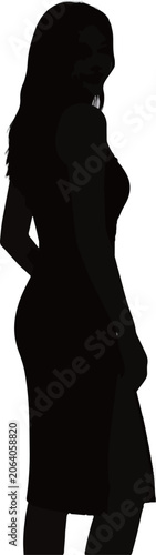 Elegant Silhouette: Modern Women's Fashion Figure Design