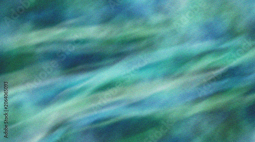 Картината върху платно Abstract Blue Green Watercolor Texture Background with Soft Streaks