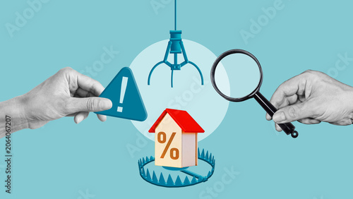 Fotografija Mortgage Interest Rate Risk, Housing Market Warning, Property Financing Trap, Re