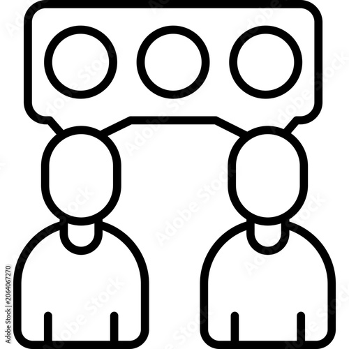 Public Opinion Line Icon