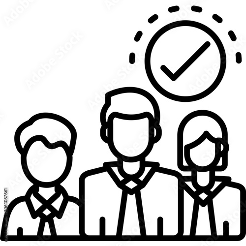 Journalism Team Line Icon