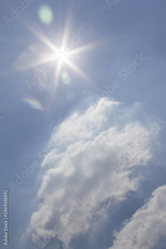 It is a blue sky illuminated by sunlight.
