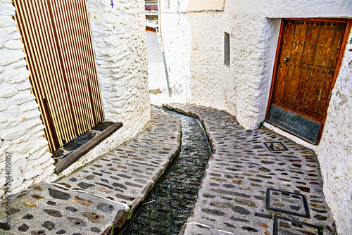 Pampaneira, in the Alpujarra region of Granada, with its narrow, steep streets and water channels running through them
