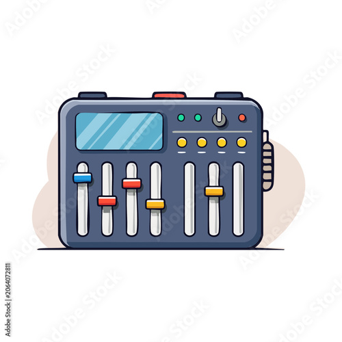 Flat design smartphone with app icons