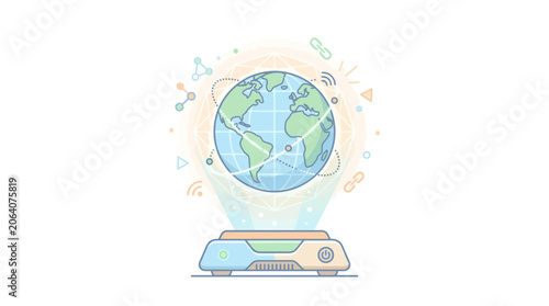 Digital Earth Hologram Projection