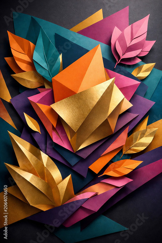 Luxury Geometric Papercraft Artwork