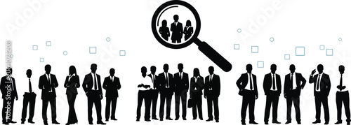 Fotografie Business professionals under scrutiny recruitment evaluation and team selection