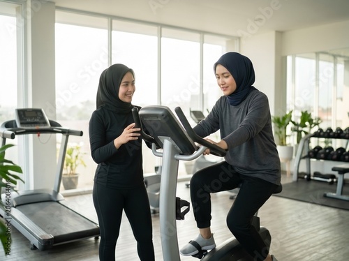  Modern Women Relaxing at a Healthy Café