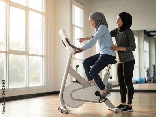  Modern Women Relaxing at a Healthy Café