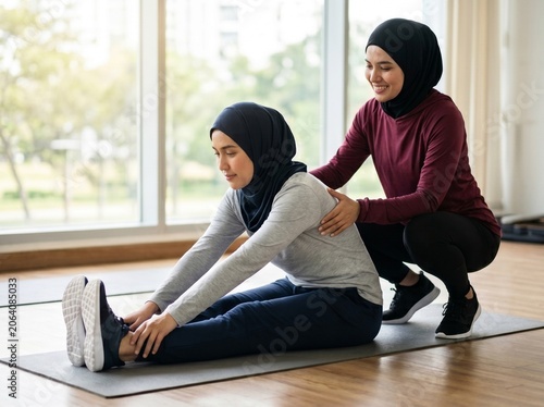  Modern Women Relaxing at a Healthy Café