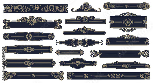 Ornate Decorative Borders and Dividers: Vintage Scrollwork and Flourishes
