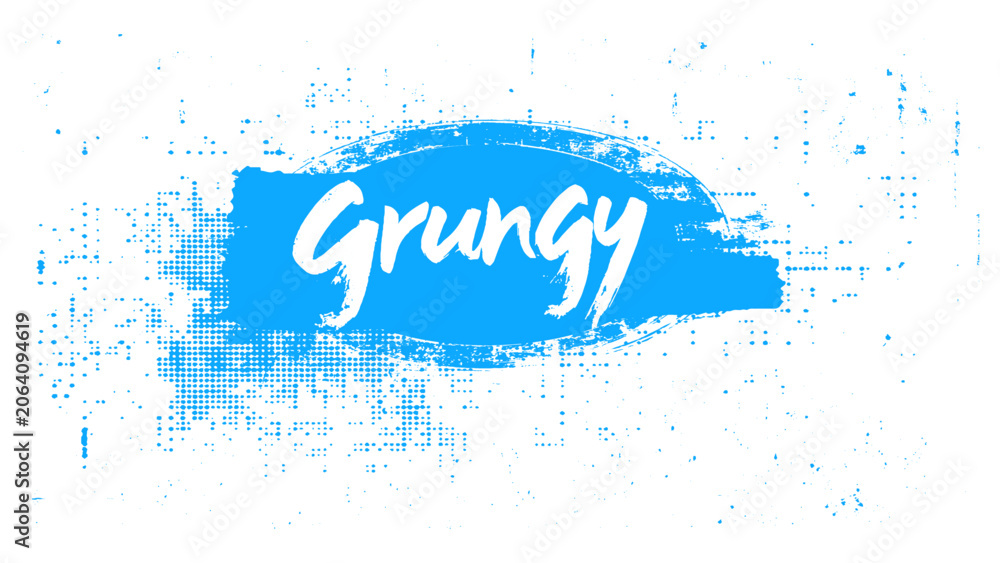 Obraz premium Hand drawn grunge halftone texture. Abstract ink drops background. Black and white grunge illustration. Vector watercolor artwork pattern. 