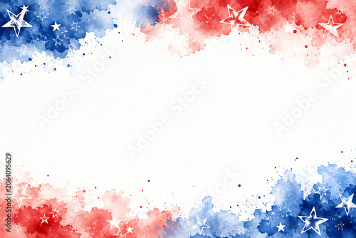Red and blue watercolor background