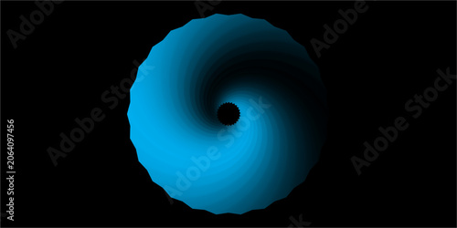 Cuadro en lienzo Abstract illustration of blue motion blur effect on black background
