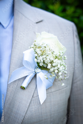 Bride holding a bouquet of flowers