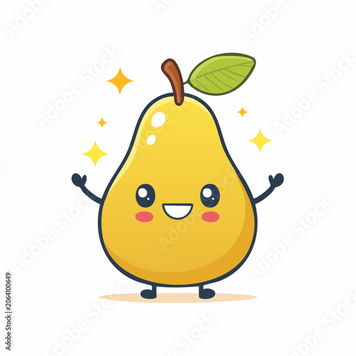 Cute Kawaii Pear Character