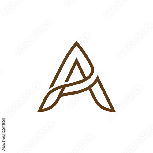 Obraz na płótnie Elegant letter a monogram logo design with interlocking lines, monogram