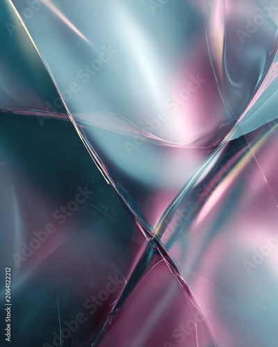 Abstract iridescent fluid background with flowing gradients of teal pink and soft light reflections creating a futuristic metallic and glossy aesthetic texture