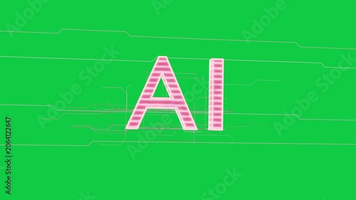 Sweeping pink lines sparking neon AI, glowing growing while transparent lines forming to show net