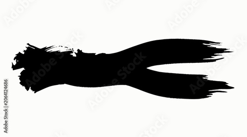 Photos Gritty black horizontal paint swath with an explosive splintered left