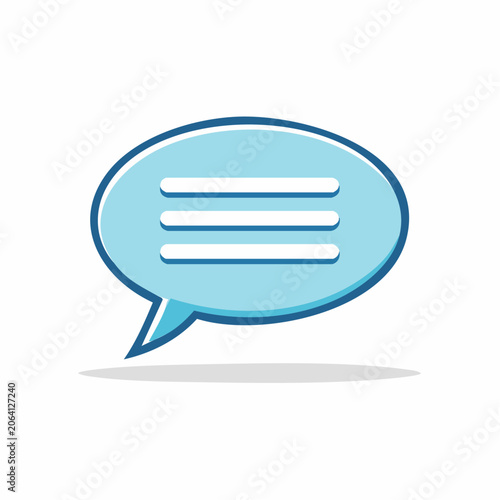 Blue Speech Bubble Icon