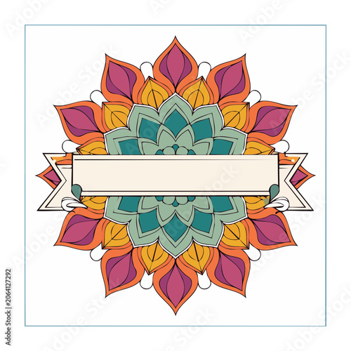 Colorful hexagonal geometric pattern vector