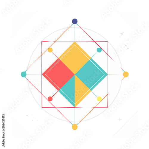 Geometric shapes vector design