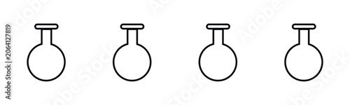 isolated chemistry icons laboratory essentials