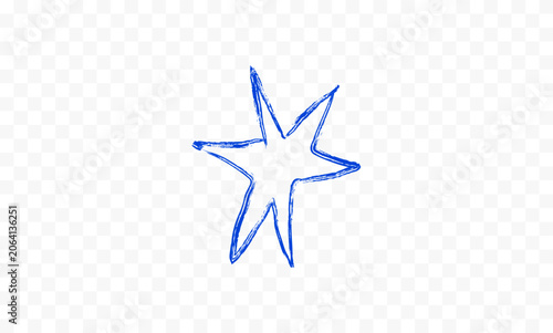 Hand draw doodle star